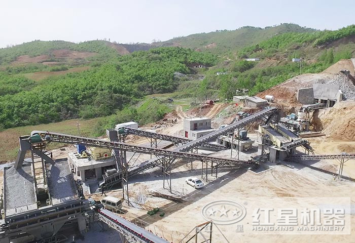 機制砂制沙生產線完整現(xiàn)場
