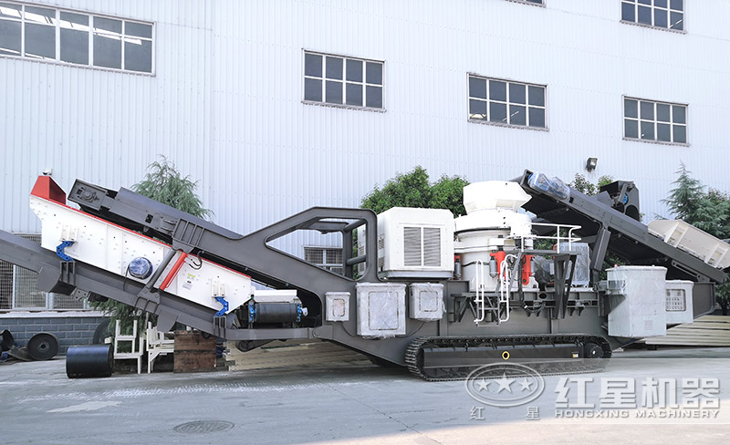 履帶圓錐破碎機，遙控移動